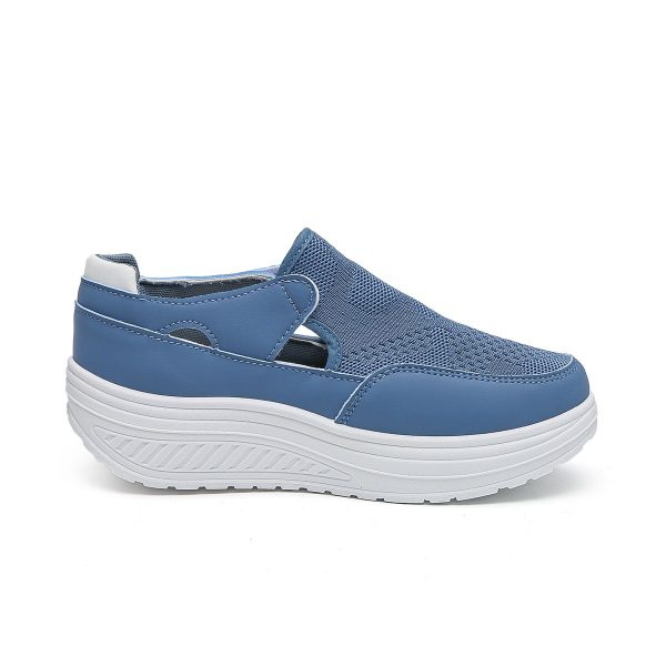 Fashion Platform Sneaker with Hook and Loop XB3905 - Image 16
