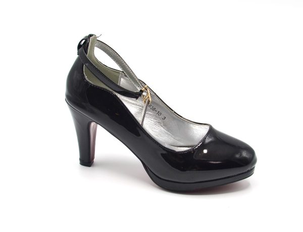 TTP Ladies High Gloss Platform High Heel with Ankle Strap 6636-10 - Image 4