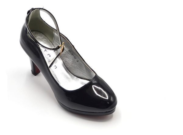 TTP Ladies High Gloss Platform High Heel with Ankle Strap 6636-10 - Image 5