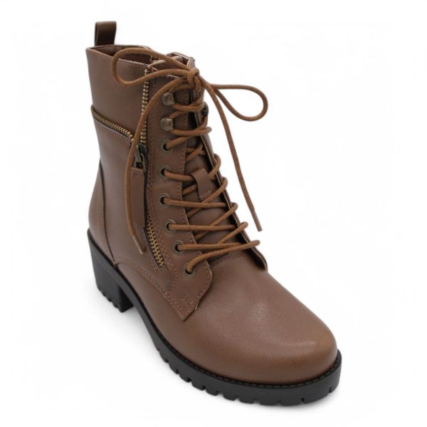 ALXIR Women Block Heel Ankle Boots with Lace and Side Zipper PSL4188 - Image 13