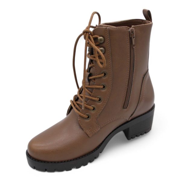 ALXIR Women Block Heel Ankle Boots with Lace and Side Zipper PSL4188 - Image 12