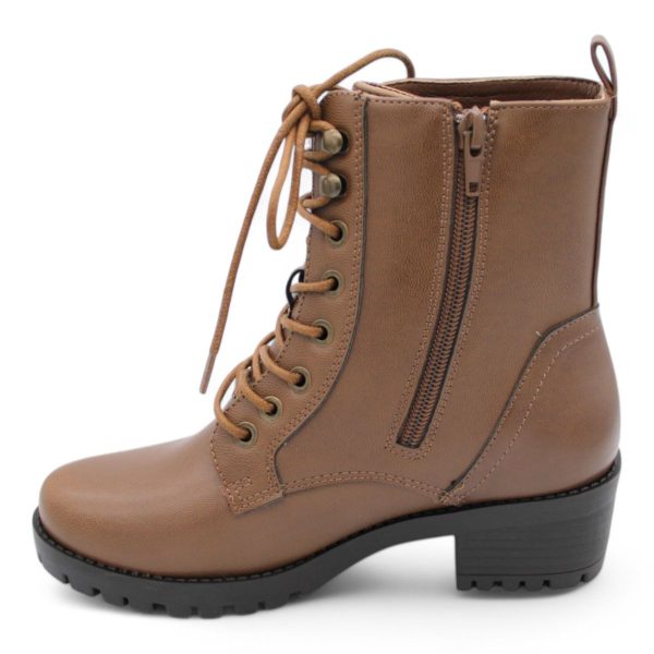 ALXIR Women Block Heel Ankle Boots with Lace and Side Zipper PSL4188 - Image 11