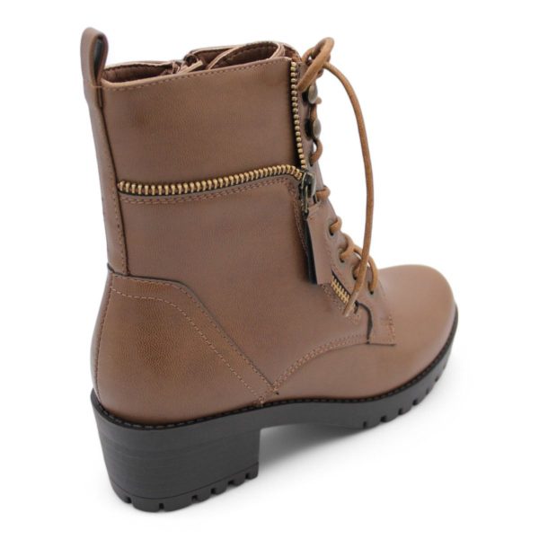 ALXIR Women Block Heel Ankle Boots with Lace and Side Zipper PSL4188 - Image 9