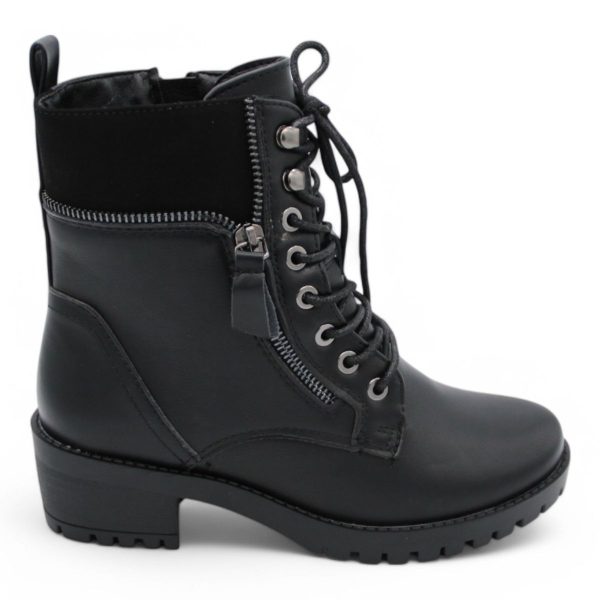 ALXIR Women Block Heel Ankle Boots with Lace and Side Zipper PSL4188 - Image 8