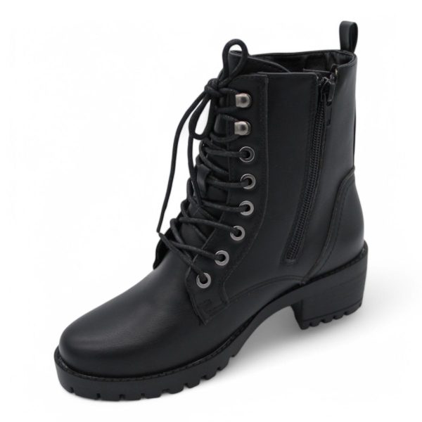 ALXIR Women Block Heel Ankle Boots with Lace and Side Zipper PSL4188 - Image 5