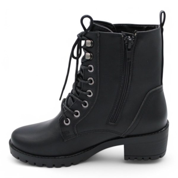 ALXIR Women Block Heel Ankle Boots with Lace and Side Zipper PSL4188 - Image 4