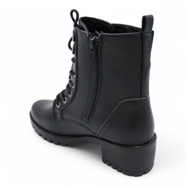 ALXIR Women Block Heel Ankle Boots with Lace and Side Zipper PSL4188 - Image 3