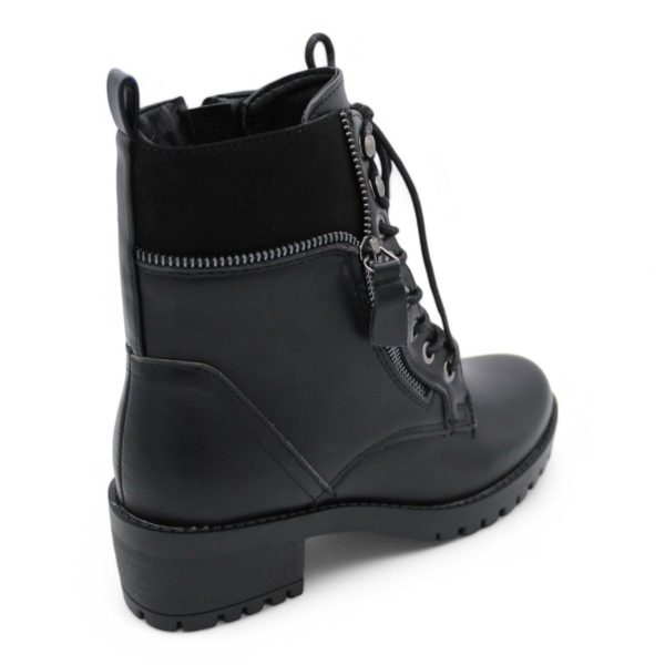 ALXIR Women Block Heel Ankle Boots with Lace and Side Zipper PSL4188 - Image 2