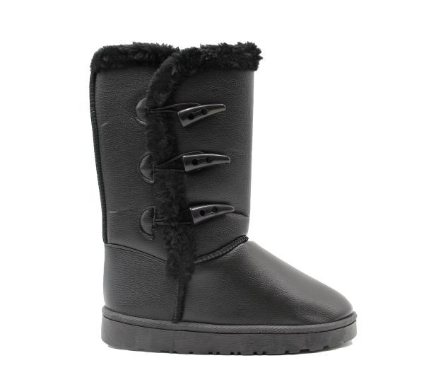 TTP Women's Three Button PU Mid-Calf Polar Boots - Image 2