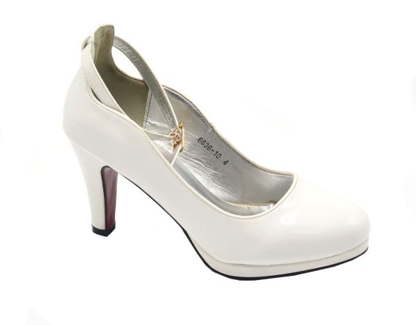 TTP Ladies High Gloss Platform High Heel with Ankle Strap 6636-10 - Image 6