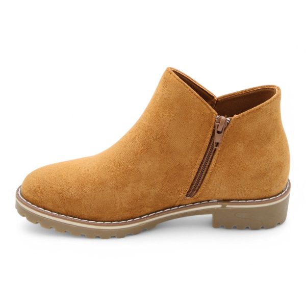 TTP Women Round Toe Ankle Boots with Side Zipper HT241008 - Image 32