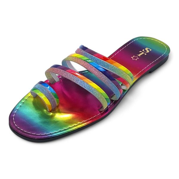 Women's PVC Strappy Slide A15-Toe - Image 11