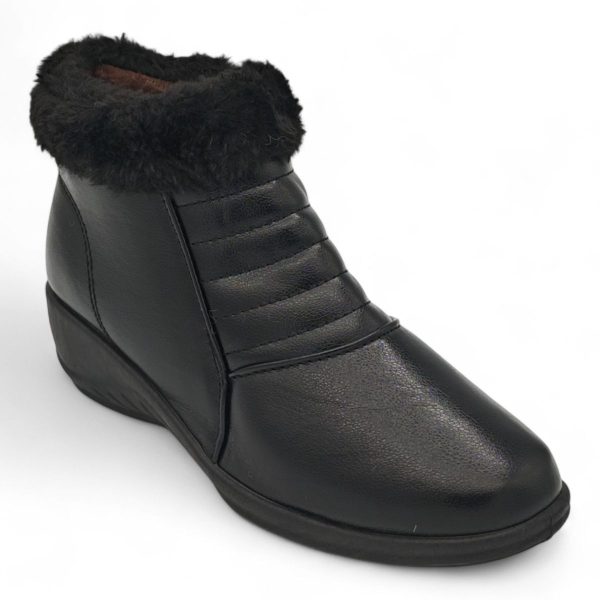 TTP Women Claasic Ankle Boot with PVC Sole and Faux Fur Lining HL210401 - Image 5