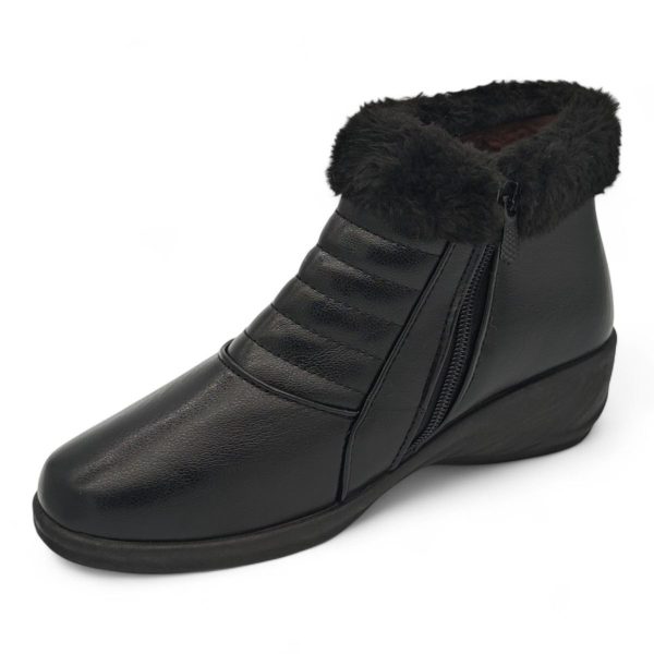 TTP Women Claasic Ankle Boot with PVC Sole and Faux Fur Lining HL210401 - Image 4