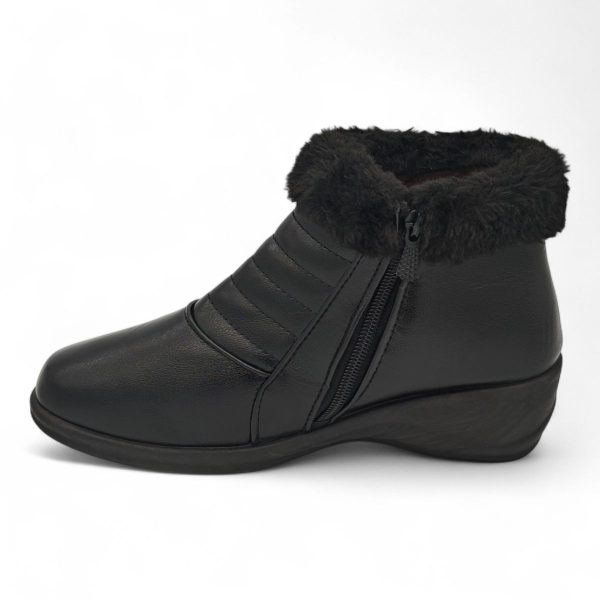 TTP Women Claasic Ankle Boot with PVC Sole and Faux Fur Lining HL210401 - Image 3