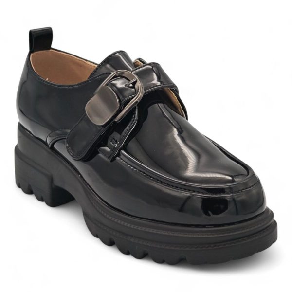 TTP Women Round Toe Platform Loafer with Hook and Loop XB230811-6