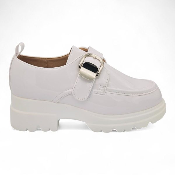 TTP Women Round Toe Platform Loafer with Hook and Loop XB230811-6 - Image 8