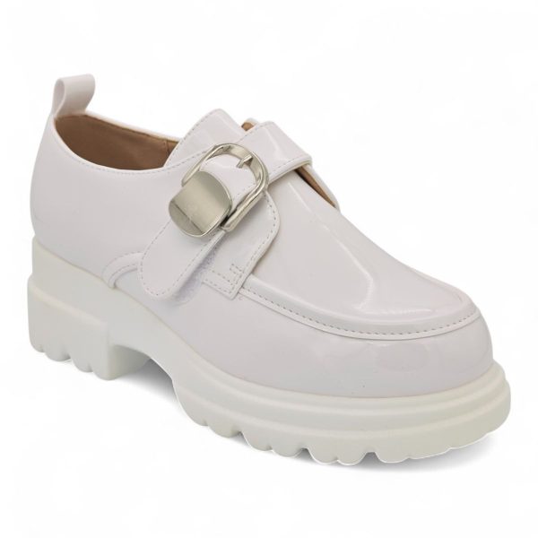 TTP Women Round Toe Platform Loafer with Hook and Loop XB230811-6 - Image 6
