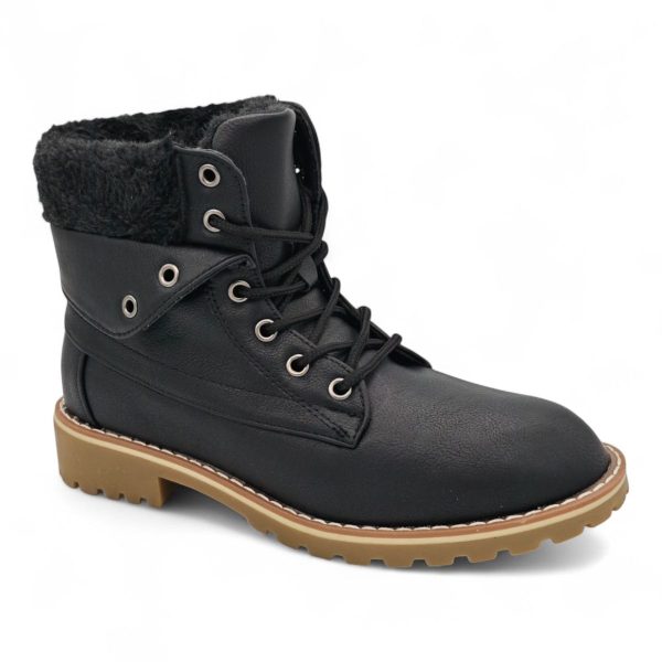 TTP Women's Lace up Ankle Boots with Faux Fur Lining HT8508 - Image 19
