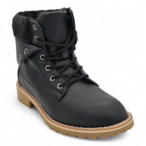 TTP Women's Lace up Ankle Boots with Faux Fur Lining HT8508 - Image 18