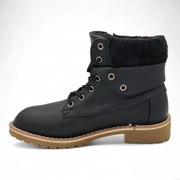 TTP Women's Lace up Ankle Boots with Faux Fur Lining HT8508 - Image 16