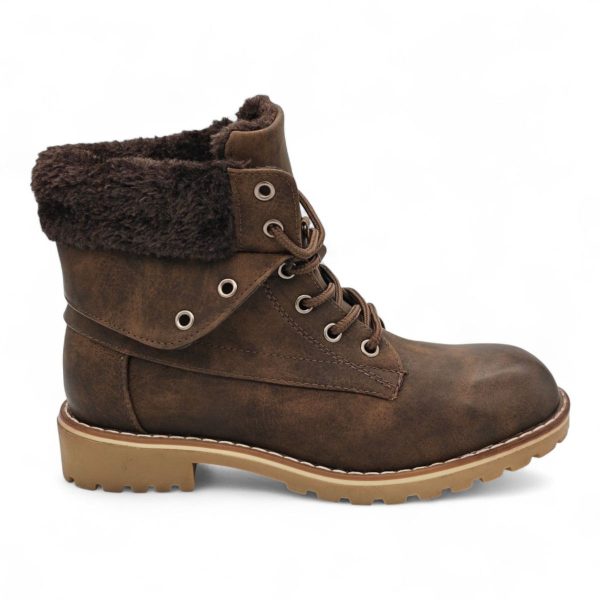 TTP Women's Lace up Ankle Boots with Faux Fur Lining HT8508 - Image 14