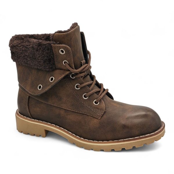 TTP Women's Lace up Ankle Boots with Faux Fur Lining HT8508 - Image 13