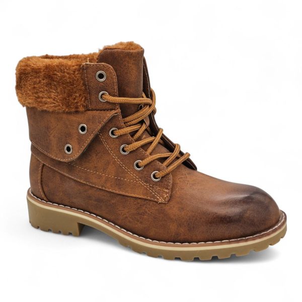 TTP Women's Lace up Ankle Boots with Faux Fur Lining HT8508 - Image 7