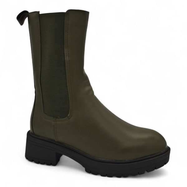 TTP Women's Mid Calf Boot with Elastic side Panel and Zipper HTA06 - Image 6