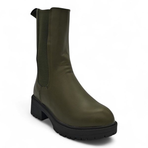 TTP Women's Mid Calf Boot with Elastic side Panel and Zipper HTA06 - Image 5