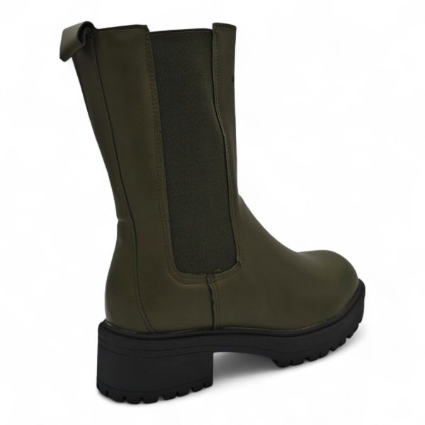 TTP Women's Mid Calf Boot with Elastic side Panel and Zipper HTA06 - Image 2