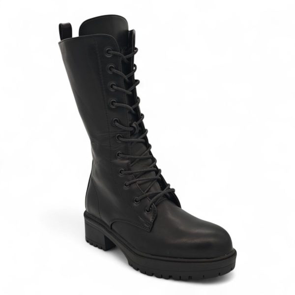 TTP Women's Platform Mid Calf Boots with Lace and Side Zipper HTA08 - Image 6