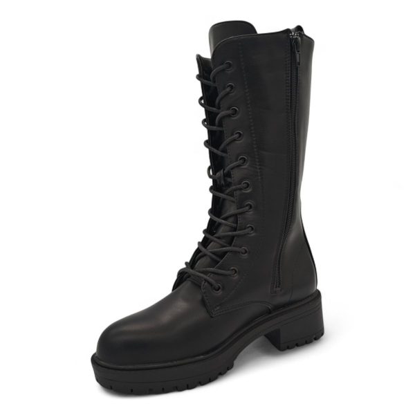 TTP Women's Platform Mid Calf Boots with Lace and Side Zipper HTA08 - Image 5