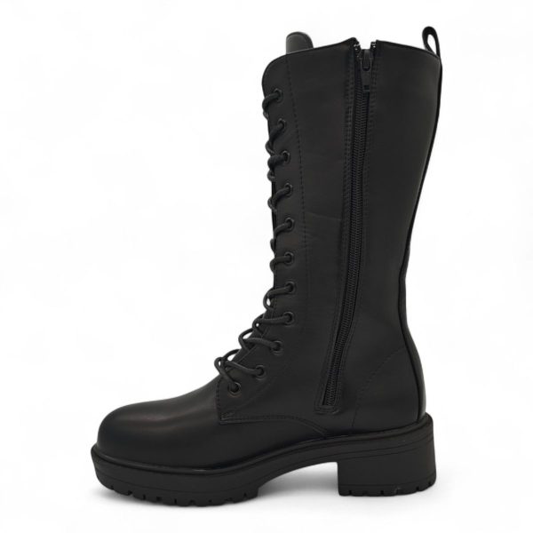 TTP Women's Platform Mid Calf Boots with Lace and Side Zipper HTA08 - Image 4