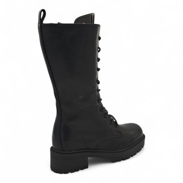 TTP Women's Platform Mid Calf Boots with Lace and Side Zipper HTA08 - Image 3