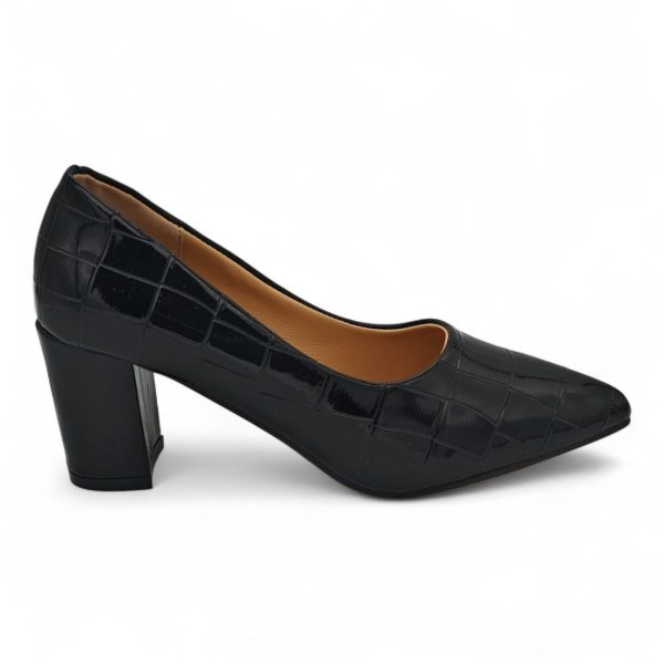 TTP Patent PU Block Heel with Croc Embossed HTG-06 - Image 27