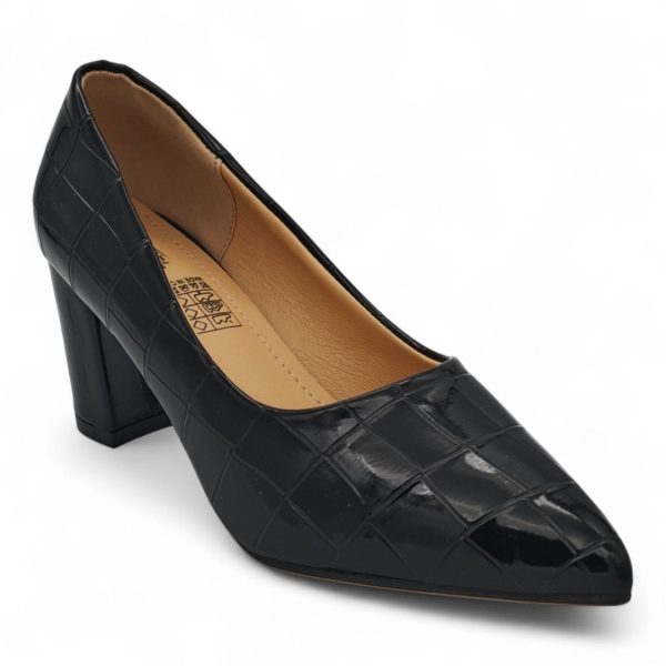 TTP Patent PU Block Heel with Croc Embossed HTG-06 - Image 24