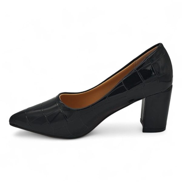 TTP Patent PU Block Heel with Croc Embossed HTG-06 - Image 20