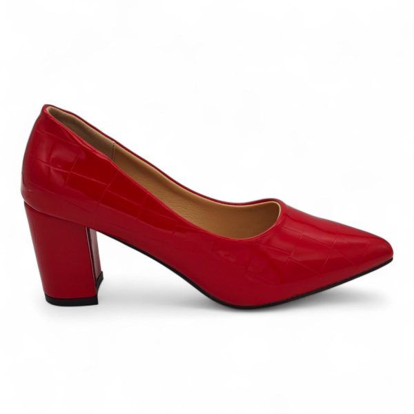 TTP Patent PU Block Heel with Croc Embossed HTG-06 - Image 19