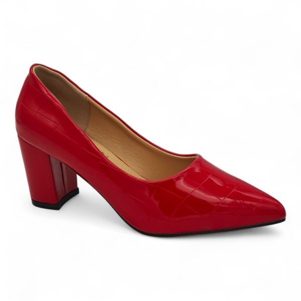 TTP Patent PU Block Heel with Croc Embossed HTG-06 - Image 18