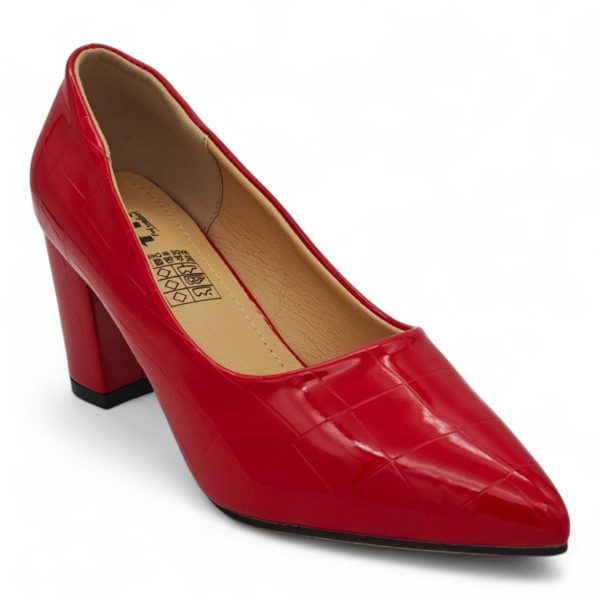 TTP Patent PU Block Heel with Croc Embossed HTG-06 - Image 17