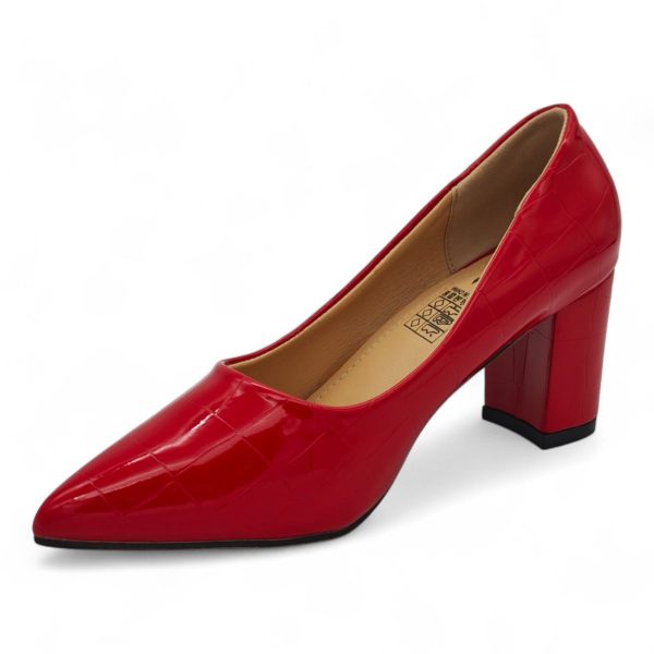TTP Patent PU Block Heel with Croc Embossed HTG-06 - Image 15