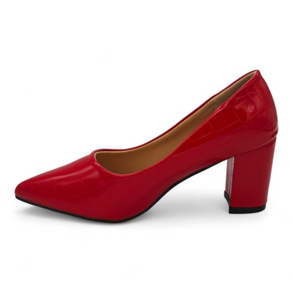 TTP Patent PU Block Heel with Croc Embossed HTG-06 - Image 14