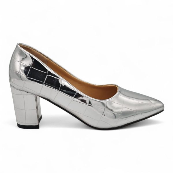 TTP Patent PU Block Heel with Croc Embossed HTG-06 - Image 12