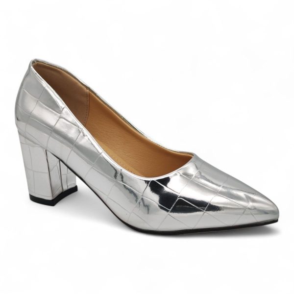 TTP Patent PU Block Heel with Croc Embossed HTG-06 - Image 11