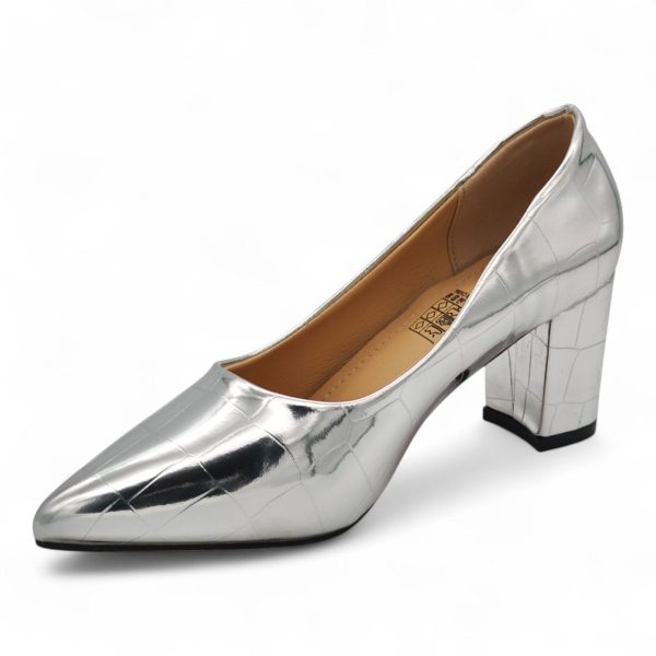 TTP Patent PU Block Heel with Croc Embossed HTG-06 - Image 8
