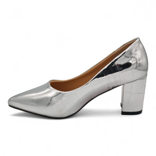 TTP Patent PU Block Heel with Croc Embossed HTG-06 - Image 7