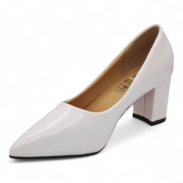 TTP Patent PU Block Heel with Croc Embossed HTG-06 - Image 4