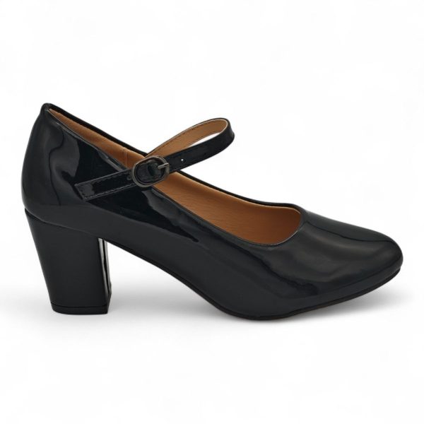 TTP Patent PU Almond Toe Block Heel with Buckle Strap HTG-07 - Image 13