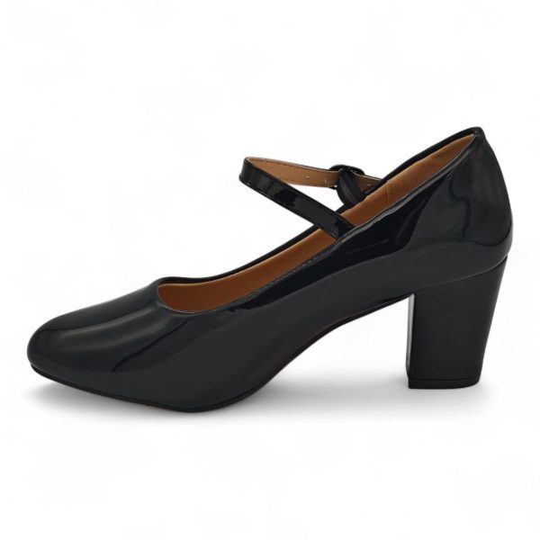 TTP Patent PU Almond Toe Block Heel with Buckle Strap HTG-07 - Image 8
